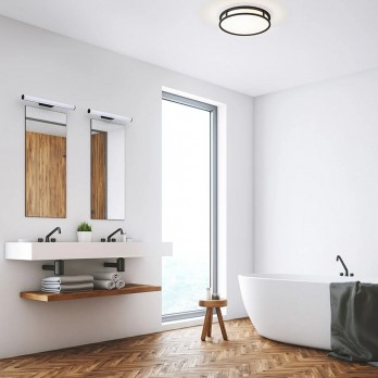 Rendl Light GRANDE LED 35 stropna svjetiljka opal staklo/crna 230V LED 24W IP44 3000K