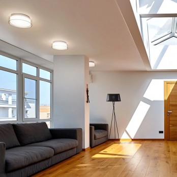 Rendl Light VENICE LED 30 stropna svjetiljka prozirno staklo/opal staklo/krom 230V LED 12W IP44 3000K