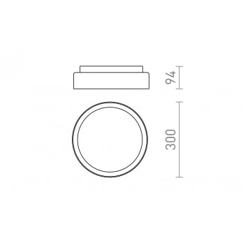 Rendl Light VENICE LED 30 stropna svjetiljka prozirno staklo/opal staklo/krom 230V LED 12W IP44 3000K