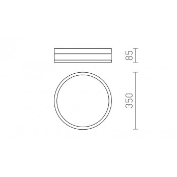 Rendl Light CIRA LED 35 stropna svjetiljka staklo boje opala/crna 230V LED 24W IP44 3000K