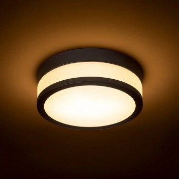 Rendl Light CIRA LED 23 stropna  svjetiljka opal staklo/crna 230V LED 12W IP44 3000K