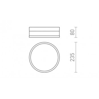 Rendl Light CIRA LED 23 stropna  svjetiljka opal staklo/crna 230V LED 12W IP44 3000K