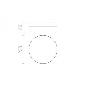 Rendl Light AWE 23 stropna svjetiljka krom 230V LED 14W IP44 3000K