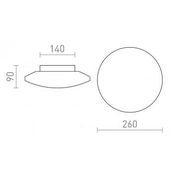 Rendl Light SARA LED 26 stropna svjetiljka opal staklo/krom 230V LED 12W IP44 3000K