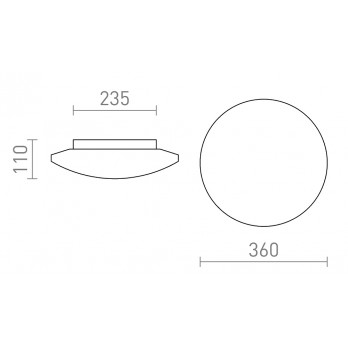 Rendl Light SARA LED 36 stropna svjetiljka opal staklo/krom 230V LED 24W IP44 3000K