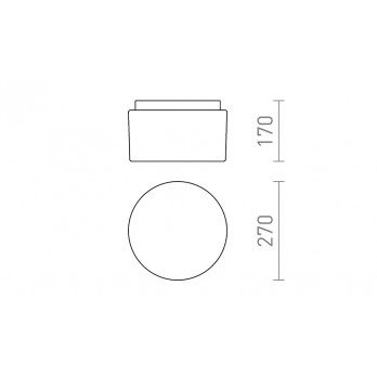Rendl Light ARANA R 27 stropna svjetiljka opalno staklo/krom 230V LED E27 15W IP44