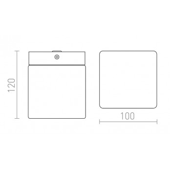Rendl Light ESICA SQ stropna svjetiljka krom 230V LED 6W IP44 3000K