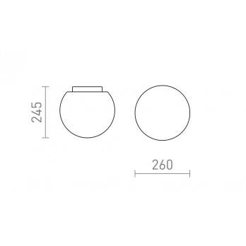 Rendl Light BOLLY 26 stropna svjetiljka opalno staklo/krom 230V LED E27 15W IP44