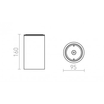 Rendl Light DUNE E27 stropna svjetiljka crna 230V LED E27 9W IP65