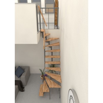 Montažne stepenice Joker Thurn 180 sivo / bukva, zavojite