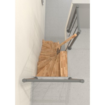 Montažne stepenice Joker Thurn 180 sivo / bukva, zavojite