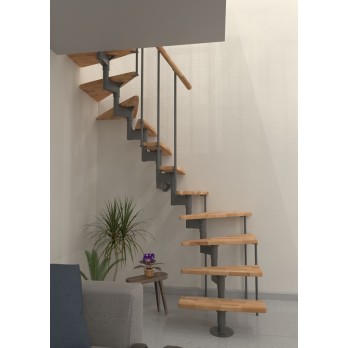 Montažne stepenice Joker Thurn 180 sivo / bukva, zavojite