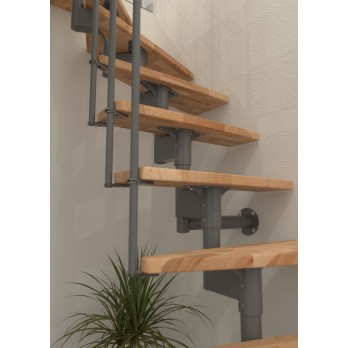 Montažne stepenice Joker Thurn 180 sivo / bukva, zavojite