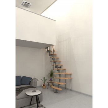 Montažne stepenice Joker Thurn 180 sivo / bukva, zavojite