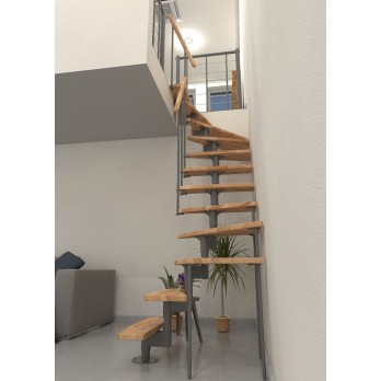 Montažne stepenice Joker Thurn 180 sivo / bukva, zavojite