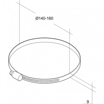OPTIMAIRO obujmica za crijevo 140 - 160 mm pocinčani čelični lim