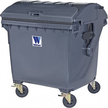 Kontejner za smeće 1100 litara, plastika siva