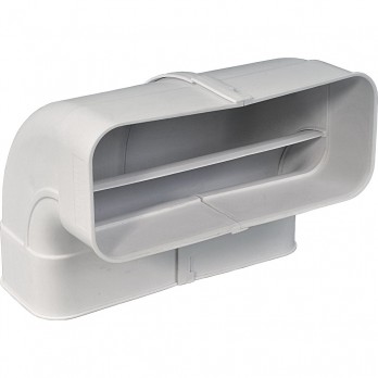 OPTIMAIRO ravni kanalsko koljeno 90° vertikalni 222 x 89 plastični bijeli