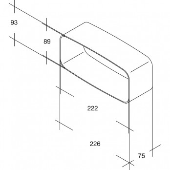 OPTIMAIRO spojnica za ravni kanal 222 x 89 plastika bijela