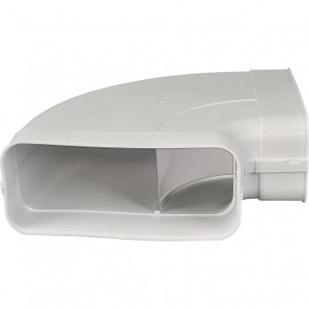 OPTIMAIRO ravni kanalsko koljeno 90° horizontalno 222 x 89 plastični bijeli