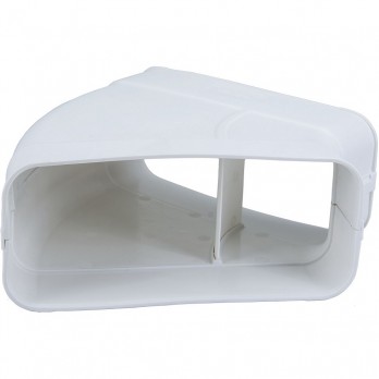 OPTIMAIRO Koljeno ravnog kanala 45° horizontalno 222 x 89 plastika bijela