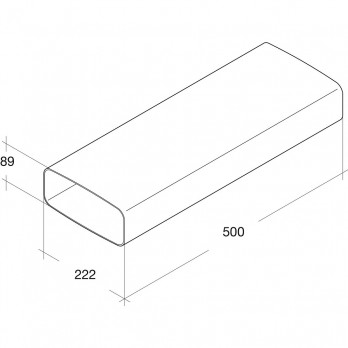 OPTIMAIRO ravni kanal 222 x 89 500 mm plastični bijeli