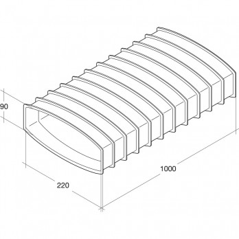 OPTIMAIRO Fleksibilno crijevo 222 x 89 Plastika Bijela