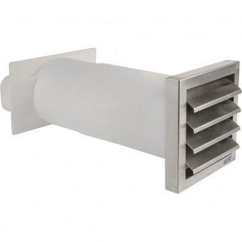 OPTIMAIRO zidna kutija 222 x 89/NW 150 plastika bijela/nehrđajući čelik