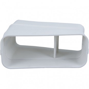 OPTIMAIRO koljeno ravnog kanala 15° horizontalno 222 x 89 plastika bijela