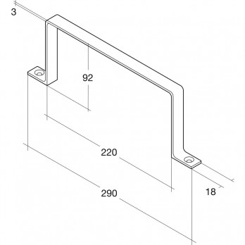 OPTIMAIRO držač za ravni kanal 222 x 89 plastični bijeli