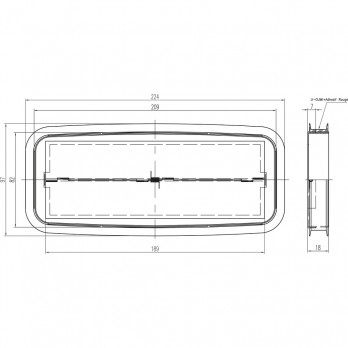 OPTIMAIRO nepovratni ventil 222 x 89 od nehrđajućeg čelika