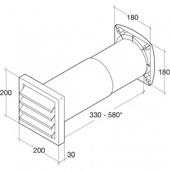 OPTIMAIRO Zidna kutija za uštedu energije Aeroboy NW 150 plastika bijela/nehrđajući čelik