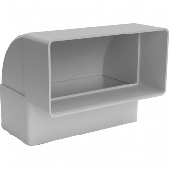 OPTIMAIRO ravni kanalsko koljeno 90° vertikalni 111 x 54 plastični bijeli