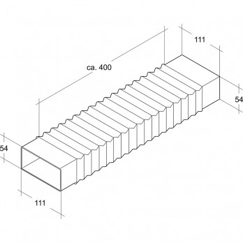 OPTIMAIRO Fleksibilni adapter 111 x 54 Plastika Bijela