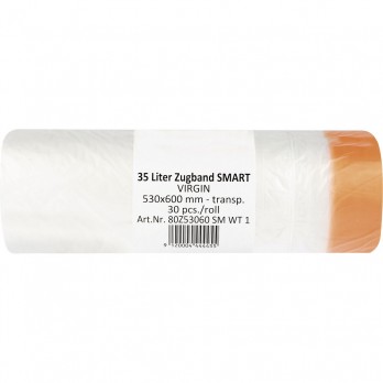 Vreće za smeće sa vezicom 35 litara 15 my 530 x 600 mm bijele