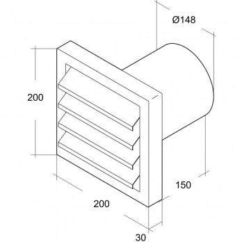 OPTIMAIRO Vanjska rešetka NW 150 Nehrđajući čelik