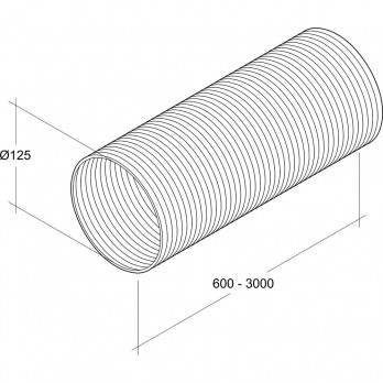 OPTIMAIRO fleksibilna cijev NW 125 aluminij