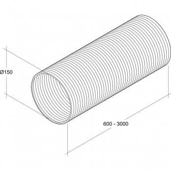 OPTIMAIRO fleksibilna cijev NW 150 aluminij