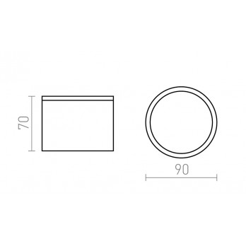 Rendl Light SKY montažna svjetiljka bijela 230V GX53 7W IP65