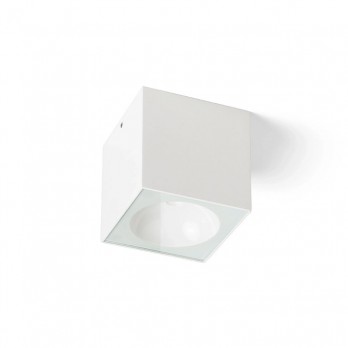 Rendl Light SENZA SQ stropna svjetiljka bijela prozirno staklo 230V LED 6W IP65 3000K