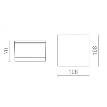 Rendl Light ORIN SQ stropna svjetiljka antracit akril 230V LED 10W IP54 3000K