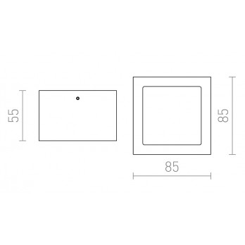 Rendl Light DEZA kvadratna svjetiljka  aluminijum/satinirano staklo 230V LED G9 5W IP54