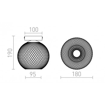 Rendl Light COSIR 18 stropna svjetiljka crna 230V LED E27 11W