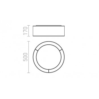 Rendl Light OTIS 50 stropna svjetiljka crna/bijela 230V LED E27 3x15W