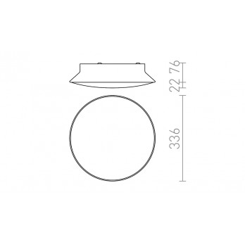 Rendl Light MARA stropna svjetiljka mliječni akril/krom 230V LED 24W 3000K
