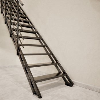 Montažne stepenice Flex (10 stepenica) metalne crna boja  45302